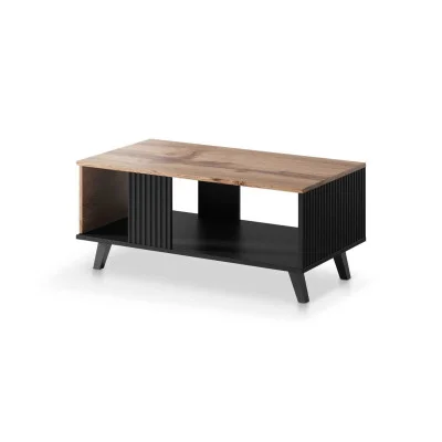 RANDOM LAW-1 COFFEE TABLE, COLOR: WOTAN OAK/BLACK